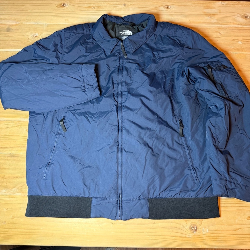 The North Face Mens Navy Blue Insulated Bomber Jacket NF0A33RP XL